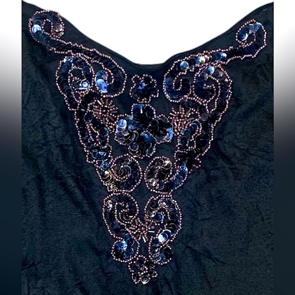 • Arden B beaded cami tank top black small - Picture 2 of 6